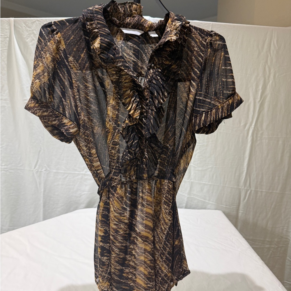 New York & Company Animal Print Blouse